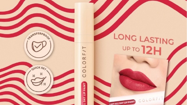 Wardah Colorfit Last All Day Lip Paint - 08 Red Repeat
