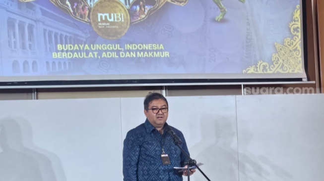 Direktur Departemen Komunikasi Bank Indonesia, Sani Eka Duta di Museum Bank Indonesia dikutip Jumat (24/7/2026). [Suara.com/Rina]