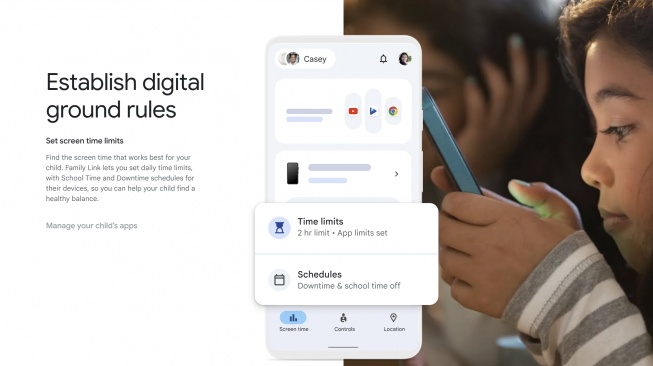 Fitur Family Link di Google. [Google]