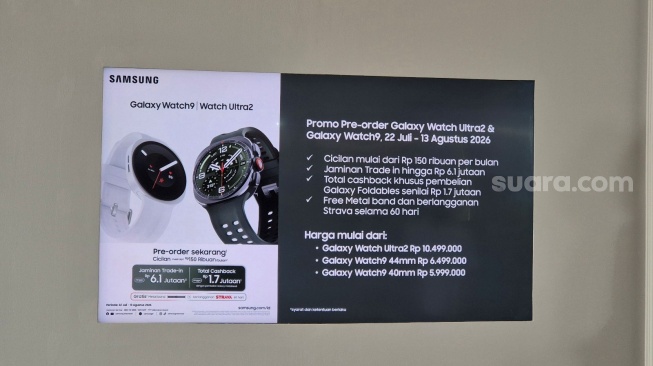 Peluncuran Galaxy Watch Ultra2 vs Galaxy Watch9 di Jakarta, Kamis (23/7/2026). [Suara.com/Dythia]