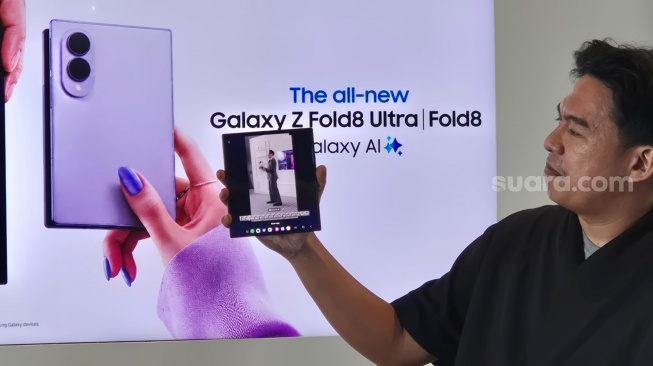 Samsung Galaxy Z Fold8 Ultra hadir di Indonesia, Jakarta, Kamis (23/7/2026). [Suara.com/Dythia]