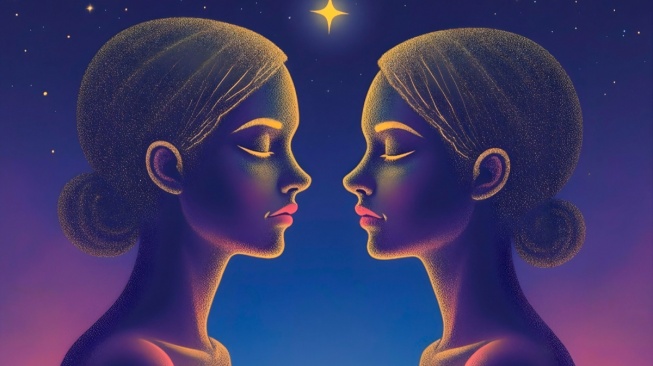Ilustrasi zodiak Gemini. [Magnific]
