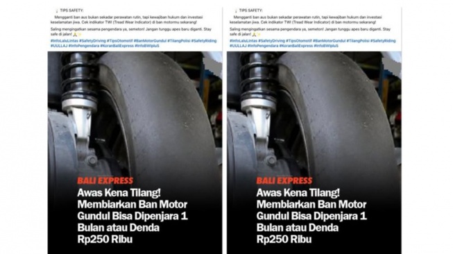 Hoaks Ban Motor Gundul Didenda Rp250 Ribu. [Ist]