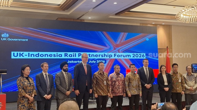 UK-Indonesia Railway Partnership Forum  di Hotel Mandari Oriental, Jakarta, Rabu (29/7/2026).