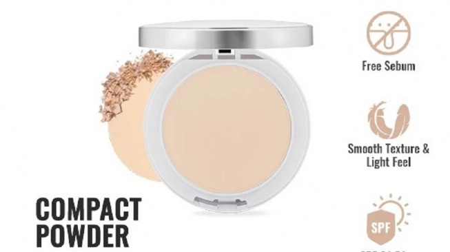 Azzura Fresh Look Compact Powder Light Beige (Shopee)