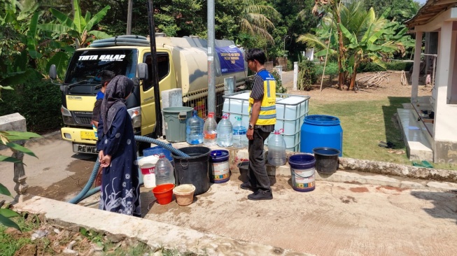 Penyaluran air bersih BBWS Serayu Opak di Banyumas.  (Dok: BBWS Serayu Opak)