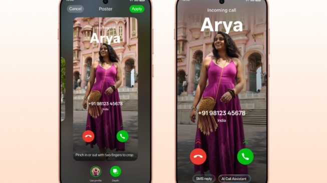 Fitur ColorOS 16 Contact Poster. [Oppo]