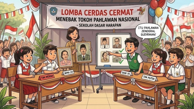 ilustrasi lomba tebak tokoh pahlawan (Gemini AI)