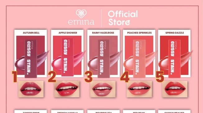 Rekomendasi Shade Emina Glossy Stain (Shopee)