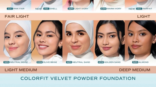 Shade bedak padat Wardah (Shopee)