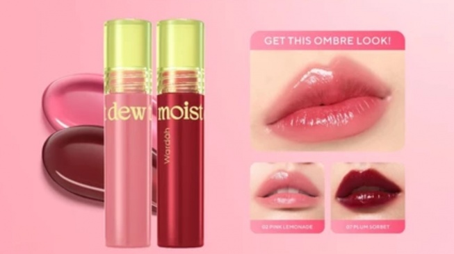 Wardah Moist Dew Tint 02 Pink Lemonade + 01 Rosemilk Parfait. [Shopee/Wardah]