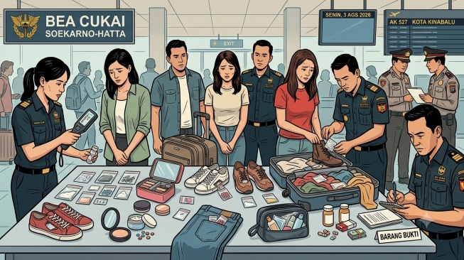 Ketangkap Lagi! Tiga WN Malaysia Selundupkan Kokain Dalam Sepatu hingga Perlengkapan Mandi