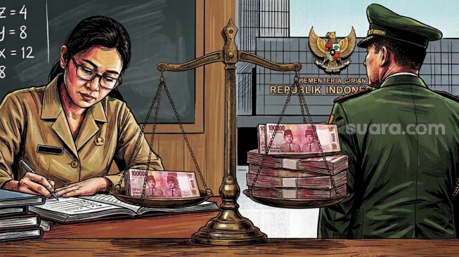 Tukin TNI Naik Usai 8 Tahun Stagnan, Kenapa Gaji Guru Masih Tertinggal?
