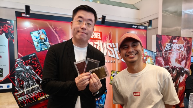 Raditya Dika dalam peluncuran Marvel Hero Rush TGC di Mall of Indonesia, Jakarta Utara pada Minggu, 2 Agustus 2026