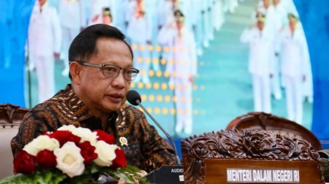Mendagri Muhammad Tito Karnavian dalam Rakor Penguatan Integritas dan Pencegahan Korupsi dalam Penyelenggaraan Pemerintahan Daerah di Gedung Negara Grahadi, Surabaya, Jawa Timur (Jatim), Selasa (4/8/2026). (Dok: Kemendagri)