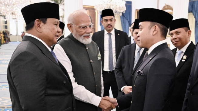 CEO Republikorp Norman Joesoef saat diperkenalkan Presiden Prabowo ke PM India Narendra Modi, 8 Juli 2026.