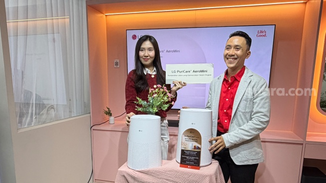 Peluncuran LG PuriCare&trade; AeroMini di Jakarta, Kamis (6/8/2026). [Suara.com/Dythia]