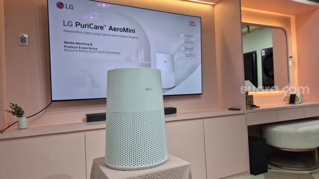 Peluncuran LG PuriCare&trade; AeroMini di Jakarta, Kamis (6/8/2026). [Suara.com/Dythia]