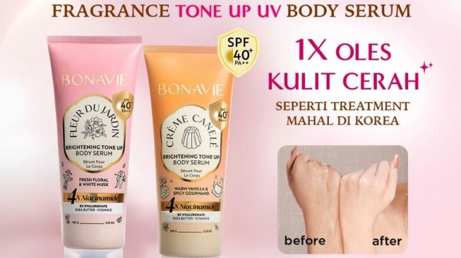 Body lotion tone up. (Shopee)