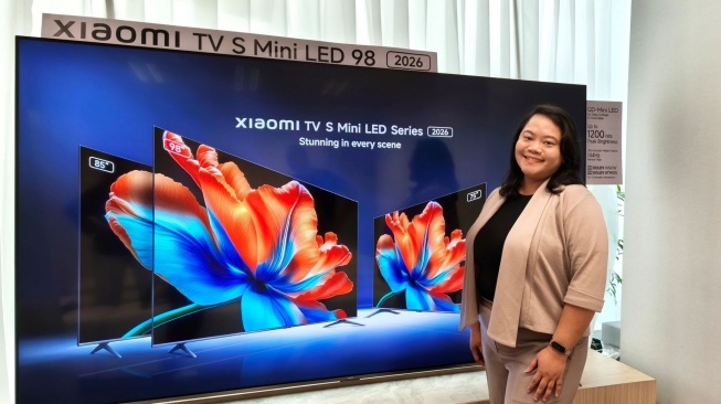 Andriani, Product Marketing Xiaomi Indonesia dalam peluncuran Xiaomi TV S Mini LED 2026. [Xiaomi]