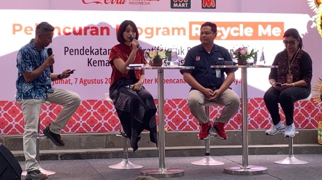 Peluncuran Program Recycle Me di Kuta, Bali, Jumat (7/8/2026)[Suara.com/Eviera Paramita Sandi] 