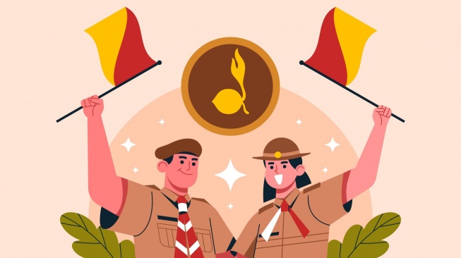 ilustrasi Hari Pramuka (magnific/pikisuperstar)