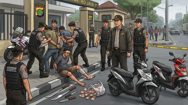 Modus Incar Nasabah Bank, Komplotan Begal Sadis Dibekuk, Dua Pelaku Ditembak!