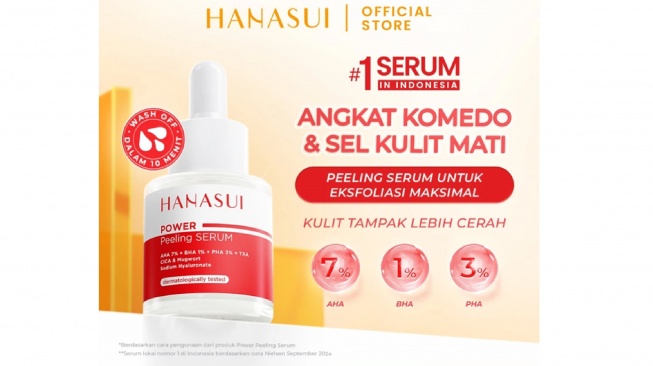 hanasui power peeling serum (shopee)