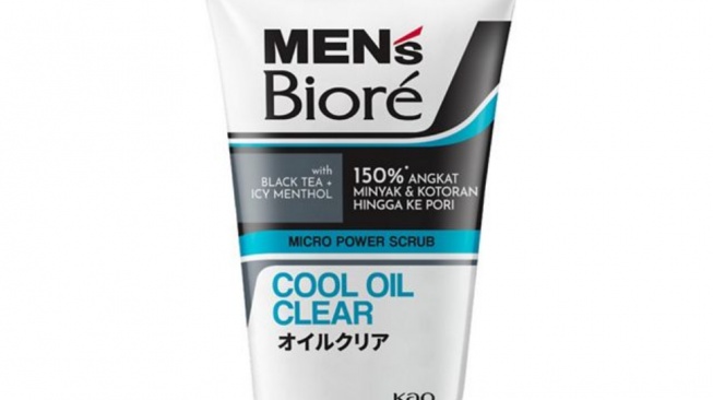 Men's Biore Double Scrub Cool Oil Clear