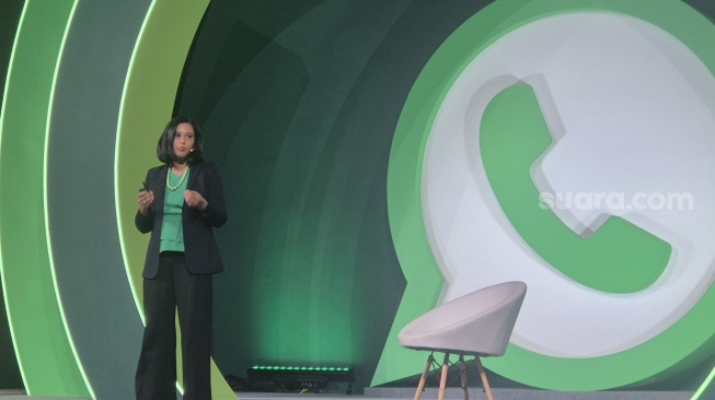 Sandhya Devanathan, Vice President of India & Southeast Asia at Meta di Jakarta, Selasa (11/8/2026).[Suara.com/Dythia]