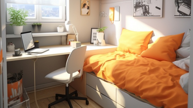 Ilustrasi kamar kos [Magnific]