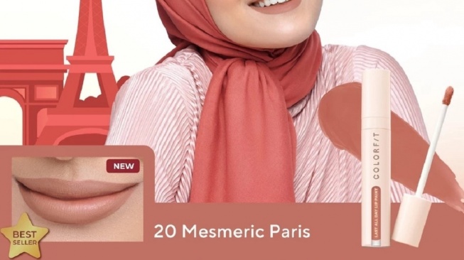 Wardah Colorfit Last All Day Lip Paint Shade 20 Mesmeric Paris (Shopee)