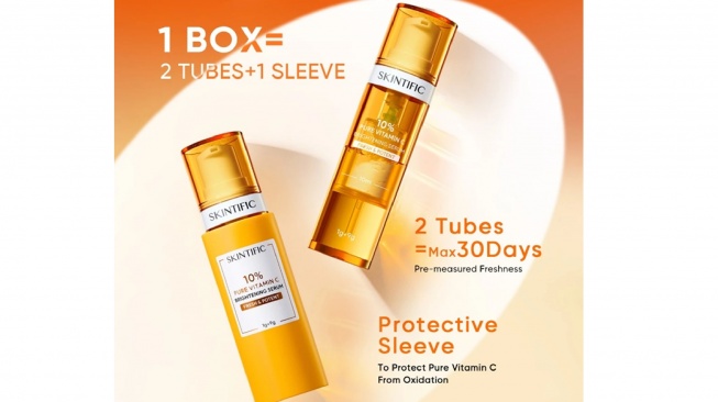 SKINTIFIC 10% Vitamin C Brightening Serum (shopee)