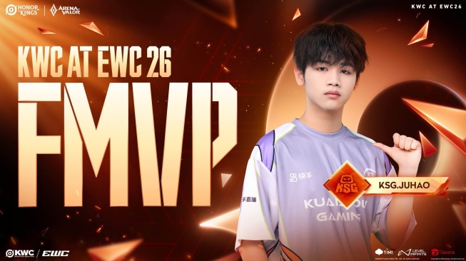 .JuHao menyabet gelar FMVP berkat penampilan gemilangnya di Grand Final. [EWC26]