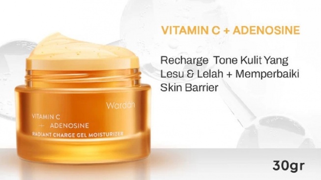 Wardah Vitamin C + Adenosine Radiant Charge Gel Moisturizer (Shopee)