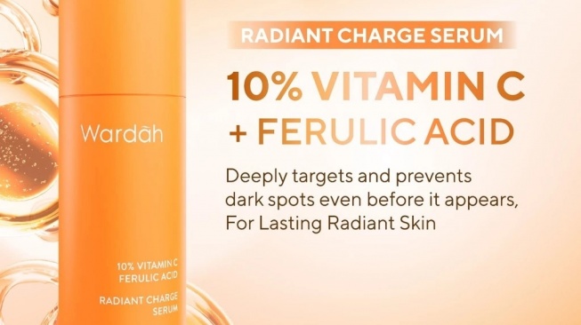 Wardah 10% Vitamin C + Ferulic Acid Radiant Charge Serum (Shopee)