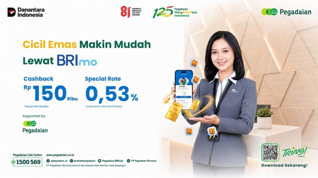 Cicil Emas Lebih Mudah, BRI Hadirkan Layanan Pembiayaan Emas di BRImo
