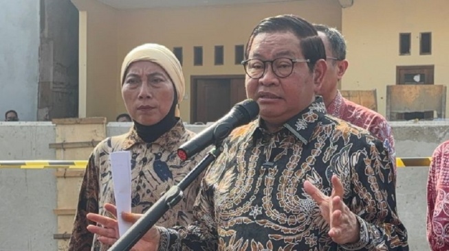 Gubernur DKI Jakarta Pramono Anung saat dijumpai di Cilincing, Jakarta Utara, Kamis (13/8/2026). ANTARA/Lifia Mawaddah Putri.