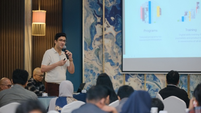 Suasana Diskusi Keberlanjutan Media dan Ekosistem yang diinisiasi Local Media Community (LMC) yang digelar di Hotel Mercure, Makassar, Sulawesi Selatan pada Rabu (12/8/2026).