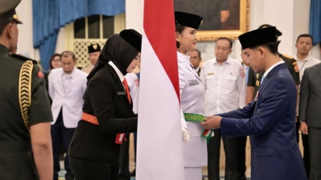 Julita Rista Lestari, Pemimpin Upacara HUT ke-81 Kemerdekaan RI [Instagram Kemensetneg]