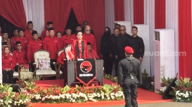 Presiden ke-5 Republik Indonesia, Megawati Soekarnoputri. (Suara.com/Faqih)