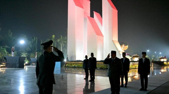 Presiden Prabowo Subianto memimpin ziarah nasional dan renungan suci dalam rangkaian peringatan Hari Ulang Tahun (HUT) ke-81 Kemerdekaan Republik Indonesia. (Ist)