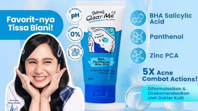 DERMIES Clear Me Facial Wash PH Balance (Shopee)