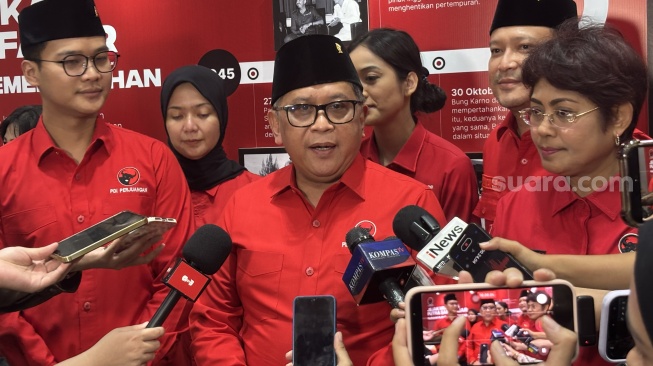 Sekretaris Jenderal DPP PDIP Hasto Kristiyanto. (Suara.com/Faqih Fathurrahman)
