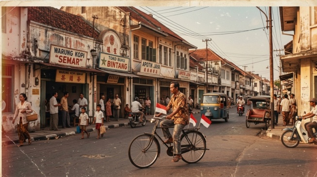Edit foto tema HUT ke-81 RI dengan AI. [Gemini AI/Suara.com]
