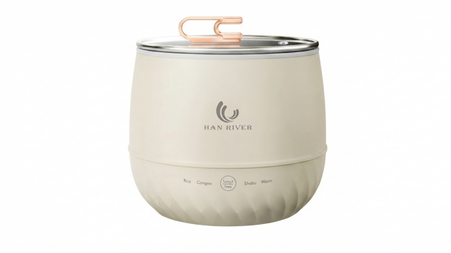 HAN RIVER Rice Cooker Mini 300W Elektronik Rice Cooker Portabel 1.8L