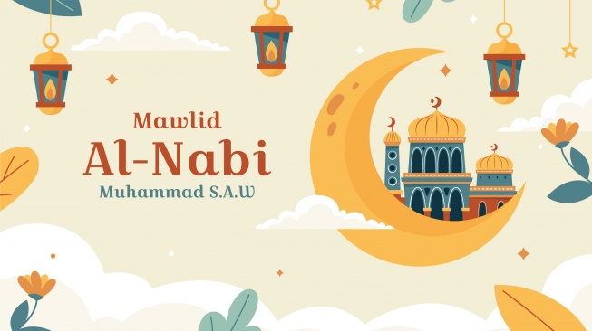 background poster maulid nabi (magnific)