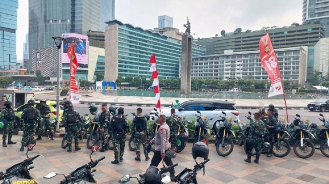 Jelang Demo Mahasiswa, Bundaran HI Dijaga Ketat: Kendaraan Taktis Siaga, Lalin Masih Normal