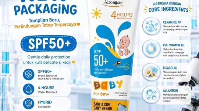 Airongsie Baby & Kids Daily Hybrid Sunscreen SPF 50+ (Shopee)