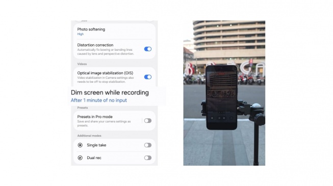 Fitur Tersembunyi Camera Assistant untuk Maksimalkan Kamera Galaxy A57 5G dan A37 5G, Rekam Video Lebih Lama dengan Layar Redup. [Samsung]